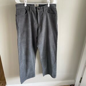 Todd Snyder New York Relaxed Fit Corduroy Pants - Slate Gray - Size 31 X 30